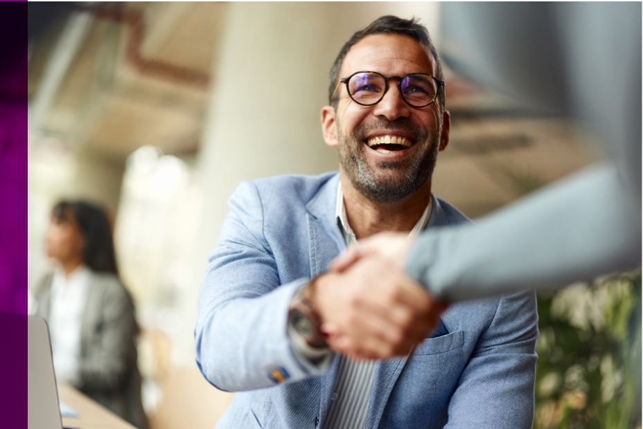 man shaking hand